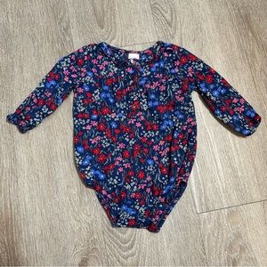 OshKosh B'gosh Floral Bodysuit - Blue and Red